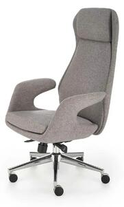Scaun birou KEVIN, gri deschis, stofa clasica/metal, 74x68x118/125 cm
