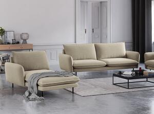Șezlong divan cu cotieră pe partea stângă Cosmopolitan Design Vienna, bej