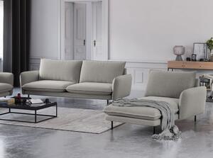 Șezlong divan cu cotieră pe partea dreaptă Cosmopolitan Design Vienna, gri deschis