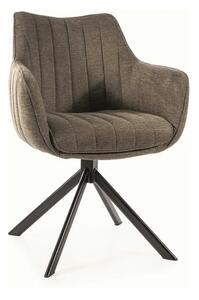 Scaun rotativ AZALIA, verde olive/negru, stofa clasica/metal, 61x44x86