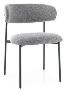 Scaun ELTON, gri/negru, stofa/metal, 56x46x80 cm