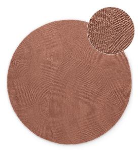 Covor teracotă țesut manual rotund din lână ø 120 cm Calmio – Hanse Home