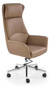 Scaun birou EDERSON, cappuccino, piele ecologica/metal, 76x65x125/131