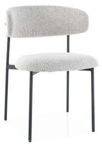 Scaun ELTON, bej/negru, stofa/metal, 56x46x80 cm