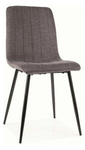 Scaun ALAN, gri inchis/negru, stofa clasica/metal, 45x39x91 cm
