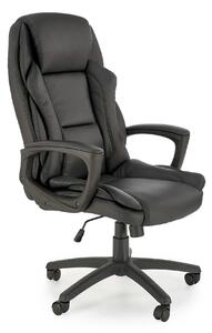 Scaun birou MARIO, negru, piele ecologica, 67x75x114/124 cm