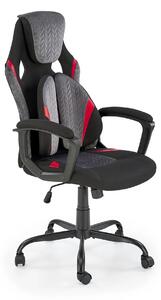 Scaun birou JENSEN, negru/gri, stofa/polipropilena, 65x70x115/125 cm