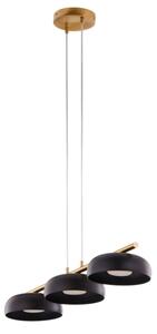 Lustru suspendat pe cablu OLAF 3xGX53/12W/230V negru/auriu