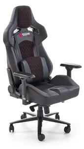 Scaun gaming BALDUR, negru, piele ecologica/metal, 80x75x129/134 cm
