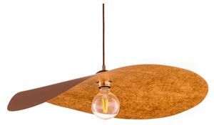 Lustră suspendată pe cablu LEAF 1xE27/15W/230V maro/cupru