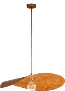 Lustră suspendată pe cablu LEAF 1xE27/15W/230V maro/cupru