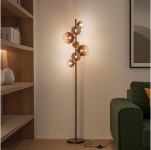 BRILAGI - Lampă LED de podea MILLA 7xG9/3W/230V maro/maro fumuriu