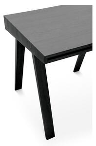 Birou cu picioare din lemn de frasin EMKO 4.9, 80 x 70 cm, negru