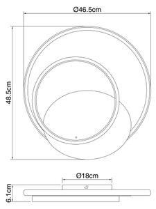 Plafonieră LED dimabilă RODAN LED/36W/230V Globo 48438-36 + telecomandă