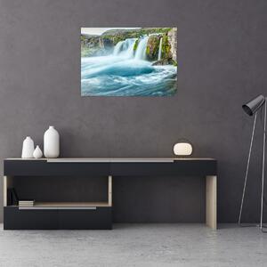 Tablou - Stânci și cascade (70x50 cm)