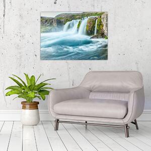 Tablou - Stânci și cascade (70x50 cm)