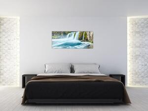 Tablou - Stânci și cascade (120x50 cm)