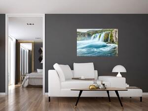 Tablou - Stânci și cascade (90x60 cm)