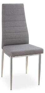 Scaun tapitat H263, gri/crom, stofa clasica/metal, 40X38X96 cm