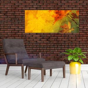 Tablou - Frunze de toamnă (120x50 cm)