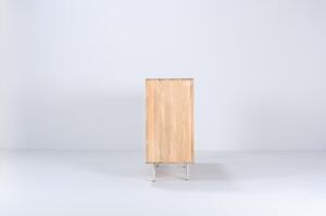 Bufet/servantă din lemn de stejar Gazzda Fina, lățime 176,4 cm, alb
