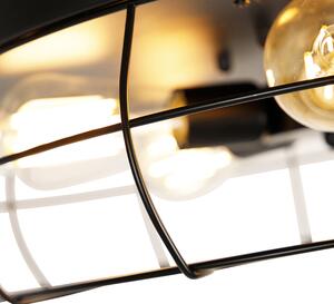 Ventilator de tavan negru cu telecomandă 5 lumini - Gaiola