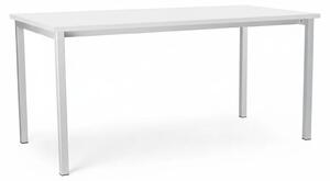 Masă universală cu picioare metalice 160 x 80 cm, alb
