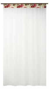 Perdea Velaria bamboo alb cu flori, 145x195 cm