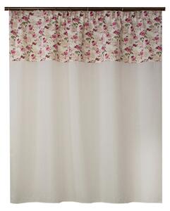 Perdea Velaria ivoire cu flori, 130x140 cm