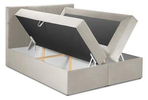 Pat boxspring 180x200 cm bej cu spațiu de depozitare Mimicry – Mazzini Beds