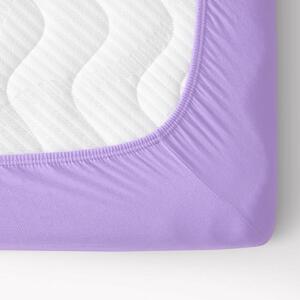 Goldea cearceaf de pat jersey cu elastic - violet deschis 90 x 200 cm