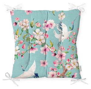 Pernă pentru scaun Minimalist Cushion Covers Flowers and Bird, 40 x 40 cm