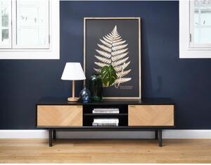 Comodă TV cu detalii cu aspect de lemn de stejar Unique Furniture Calvi