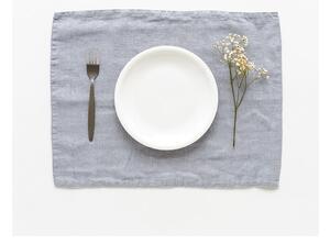 Suport din in pentru farfurie Linen Tales, 35 x 45 cm, gri deschis