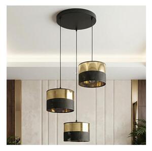 Lustră pe cablu LUX 3xE27/15W/230V negru/auriu