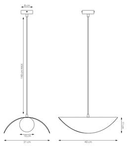 Lustră pe cablu RITUAL 1xG9/8W/230V bej