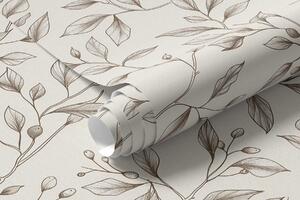 Tapet Ramuri delicate, Tapet flori, a01147 : Uwalls.ro