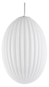 Lustră cu abajur din sticlă Leitmotiv Smart, ø 30 cm, alb