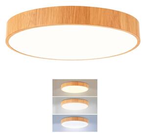 Brilagi Plafonieră LED POOL, 36 W, 230 V, 3000/4000/6000 K, diam. 30 cm, decor lemn