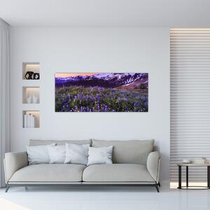 Tablou - Vulcan și flori (120x50 cm)
