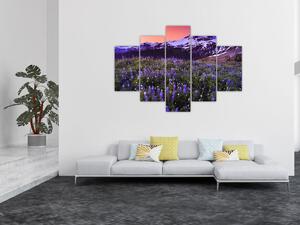 Tablou - Vulcan și flori (150x105 cm)