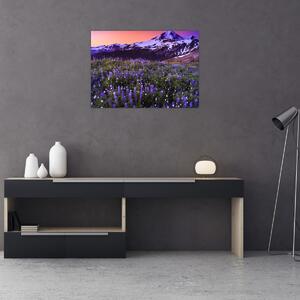 Tablou - Vulcan și flori (70x50 cm)
