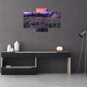 Tablou - Vulcan și flori (90x60 cm)