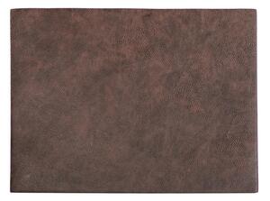 Suport farfurie din imitație de piele ZicZac Troja Rectangle, 33 x 45 cm, maro închis