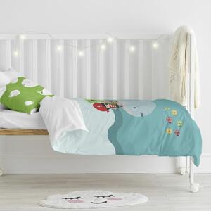 Lenjerie de pat din amestec de bumbac pentru copii Happynois Pirata, 120 x 100 cm