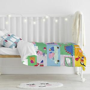 Lenjerie de pat din bumbac pentru copii Moshi Moshi Patchwork, 100 x 120 cm