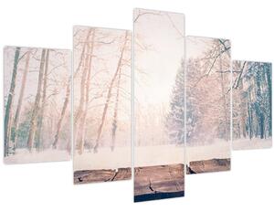 Tablou - Priveliște pădure (150x105 cm)