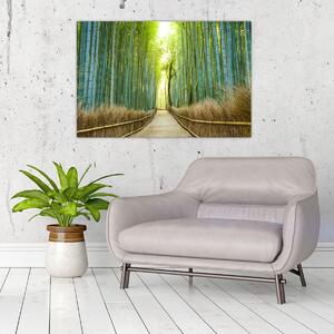 Tablou - Strada cu bambuși (90x60 cm)