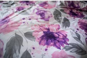 Lenjerie de pat din bumbac satinat Cotton House Penny, 140 x 200 cm, violet