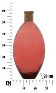 Vază din sticlă reciclată Mauro Ferretti Rope Artemis, roz